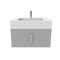 Castello Usa Nile 30-inch Gray Vanity Set with White Top and Chrome Handles CB-MC-30G-CHR-2053-WH - alternate 3